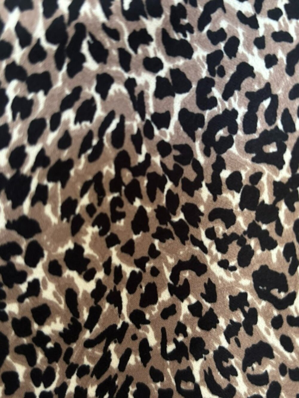 NWT WHBM Taupe, Black and White Leopard Print One-Shoulder Asymmetrical Blouse 8 - Picture 9 of 9
